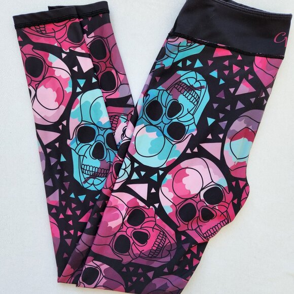 CVG Pants - CVG Constantly Varied Gear Crossfit Leggings Retired Skull Stretchy Athleisure